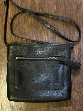 Kate Spade Chester Street Dessi Black Pebbled Leather Crossbody Bag
